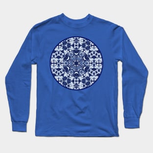 Boho Blue Medallion Long Sleeve T-Shirt